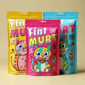 ถุงซิปแบบตั้งสำหรับใส่อาหารสุนัขและแมวสำหรับสัตว์เลี้ยงซิปประกอบไปด้วยอลูมิเนียมฟอยล์โลโก้ที่กำหนดเองสำหรับบรรจุภัณฑ์นมและน้ำตาล - Product Image 1