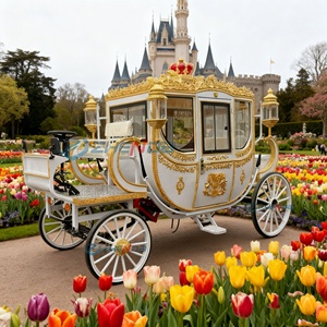 New Style Luxury Horse Carriage Carts Royal Electric Vehicle Wedding Carriage Horse Wagons Hot Selling with Lights - Product Image 6