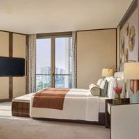 Mobilier d'Hôtel de Luxe 5 Étoiles, Design Moderne en Bois Massif, Fourniture d'Ensemble de Meubles de Chambre d'Hôtel à Dubaï