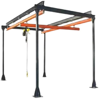Mini-grue suspendue à poutre simple pour charges légères, 3 tonnes, motorisée, commande au sol et à distance, triphasée 380V, pour usine