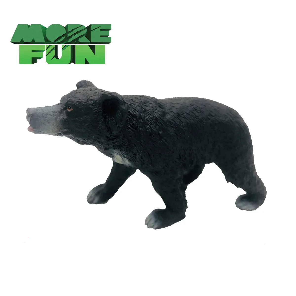 High Quality OEM ODM PVC Plastic Animal Figure Toys Realistic Eco-friendly Black Bear Sloth Bear Toys