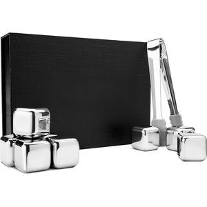 Fabrik Großhandel Schlussverkauf Barzubehör Eiswürfel Edelstahl Viereckiger wiederverwendbarer Eiswürfel und 304 Whiskey Stein Metall-Eiswürfel - Product Image 2