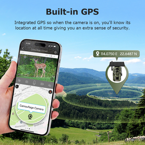 Caméra de <span class=keywords><strong>chasse</strong></span> SECTEC GPS <span class=keywords><strong>GSM</strong></span> lumières invisibles Camouflage caméra de <span class=keywords><strong>chasse</strong></span> 4G cellulaire caméra de piste extérieure Vision nocturne - Product Image 2
