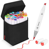 Stylos aquarelle portables grande capacité 80 couleurs marqueurs à alcool à double pointe