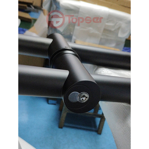 잠금 실린더 플러시 볼트 손잡이가있는 24 인치 H 형 스테인리스 스틸 유리 도어 풀 핸들 - Product Image 6