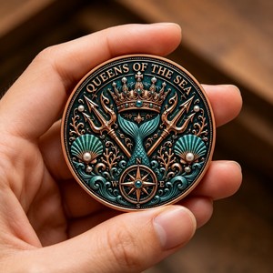 PIRATE MERMAID 1 Oz. Pièce commémorative en cuivre 999 ronde 2026 Offre Spéciale pur cuivre, médaille d'artisanat d'art pour collection et décoration - Product Image 2