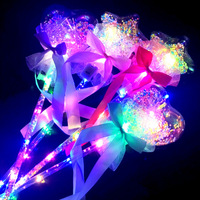 Baguette Magique LED Lumineuse en Plastique, Bâton Lumineux Bobo Ball Ciel Étoilé, Décoration de Fête et de Festival, Veilleuse
