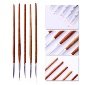 Lot de 5 pinceaux ultra fins pour nail art, stylos à gel pour dessin et traçage de lignes fines - Product Image 4