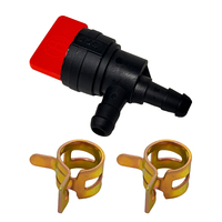 Ensemble filtre à carburant en ligne Clear View 1/4 avec robinet d'arrêt et pinces à ressort pour éviter les fuites de carburant du moteur