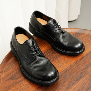 Chaussures de travail de luxe en cuir de vache véritable à lacets pour hommes, style brogue, pour mariage et affaires, idéales pour l'automne - Product Image 2