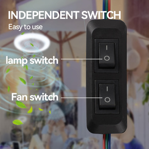ポータブル屋外LEDファンライトDC12V低電圧アリゲータークリップ屋外キャンプ釣りテントLEDファンランプアロマセラピー付き - Product Image 5