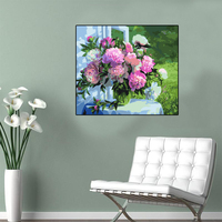 Prix usine peinture à l'huile fleurs sur la table peinture par numéros photo toile Art mur Art peinture décorative sur toile
