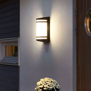 Lámpara <span class=keywords><strong>de</strong></span> Pared Exterior Moderna y Minimalista con Aleación <span class=keywords><strong>de</strong></span> Aluminio Fundido, Lente <span class=keywords><strong>de</strong></span> PC Blanca Difusa, Ultrabrillante para Patio, Villa, Balcón - Product Image 1