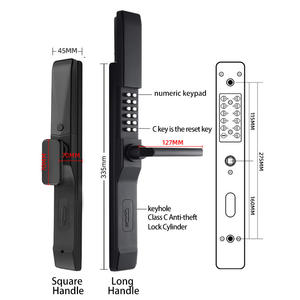 Yagu डबल पक्षीय लोकप्रिय डिज़ाइन पुश बटन दरवाजा लॉक सुरक्षा यांत्रिक कोड डोर हैंडल लॉक - Product Image 5