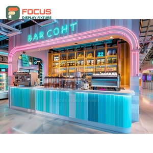 ตู้โชว์กาแฟระดับมืออาชีพ สีขาว สำหรับบริการบาริสต้า ตู้โชว์สินค้าคาเฟ่ - Product Image 3