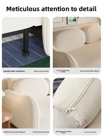Canapé-lit en forme de nuage, pliable, double usage, tissu anti-griffures pour chat, structure en acier inoxydable - Compact pour les petits salons