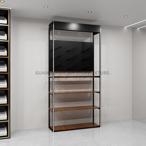 Giày hiện đại Rack hiển thị đứng cho cửa hàng người đàn ông Giày hiển thị đứng dẫn ánh sáng màu đen kim loại giày giá đứng Rack hiển thị - Product Image 5