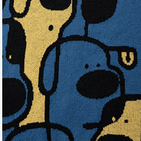 Pull-over pour homme à col rond, tricoté, imprimé avec des motifs de dessins animés intéressants, doux