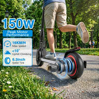 Trottinette électrique pour enfants, directement de l'usine, OEM ODM, pliable, étanche, 150W, 16 km/h, 2 roues, Ecooter