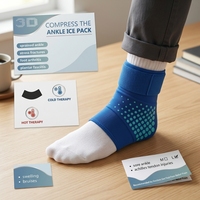 Compresse de gel réutilisable pour le talon, les blessures à la cheville et au pied, soulagement rapide de l'arthrite et de la fasciite plantaire, compresses chaudes/froides