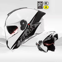 Casque de moto intégral rabattable ABS, double visière à dégagement rapide, certifié 3C DOT ECE, casque modulaire toutes saisons