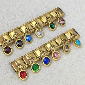 2025 ODM Italian Style Punk Buddhism Anniversary Stainless Steel Bracelets Silver Gold Plated Fashion Chain Link Bracelets - Product Image 2
