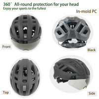 Casque de vélo unisexe avec visière magnétique et réglage par cadran, tailles M (55-58 cm), L (59-61 cm)