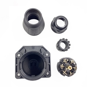 7 Pin Waterproof Socket Trailer <b>Plug</b> RV <b>Adapter</b> Black Connector For Taillight Signal - Product Image 4