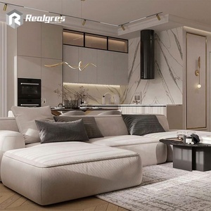 Cuisine compacte Realgres, blanche, style shaker, à assembler soi-même, en panneaux de mousse PVC, armoires de cuisine personnalisées, durables et modernes - Product Image 4