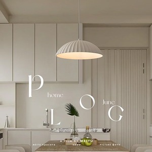 2024 Cream-Colored Modern Minimalist Dining Room <b>Chandelier</b> High-End French Pendant <b>Light</b> for Bedroom Bedside Lighting - Product Image 6