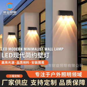 Applique murale extérieure étanche, moderne et minimaliste, pour villa, balcon, jardin, cour, lumière LED unilatérale 6W 10W dimmable - Product Image 3