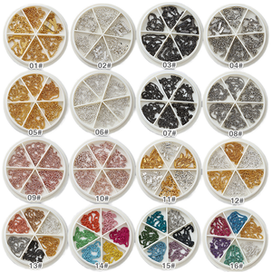 Terlaris 6 Slot 3D DIY rantai kuku emas perak desain Jet Punk 3D DIY rantai kuku untuk desain kuku terbuat dari logam - Product Image 1