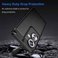 Étui en gel TPU brossé carbone antichoc, coque en caoutchouc blindée pour OPPO Reno 11F A38 Reno 13 A3 A5 Pro A1 A58 A98 A54 Find X8