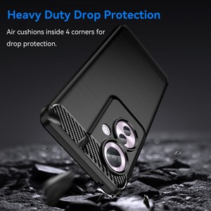 Funda de Gel TPU con Acabado de Carbono, Antigolpes, de Goma Reforzada para OPPO Reno 11F A38 Reno 13 A3 <span class=keywords><strong>A5</strong></span> Pro A1 A58 A98 A54 Find X8 - Product Image 2