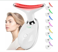 Masseur facial Masseur de cou Dispositif de beauté de rajeunissement de lumière de sept couleurs pour soulever et raffermir la peau