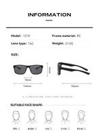 Nouvelles lunettes de soleil sport polarisées Wu à monture intégrale unisexe légères protection UV pêche protection solaire