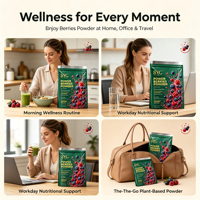 SYC BIO Power Berries Seeds Blend, mélange de graines de baies, complément alimentaire premium à base de plantes pour adultes, soutien immunitaire quotidien, 150 g, 30 portions, smoothies