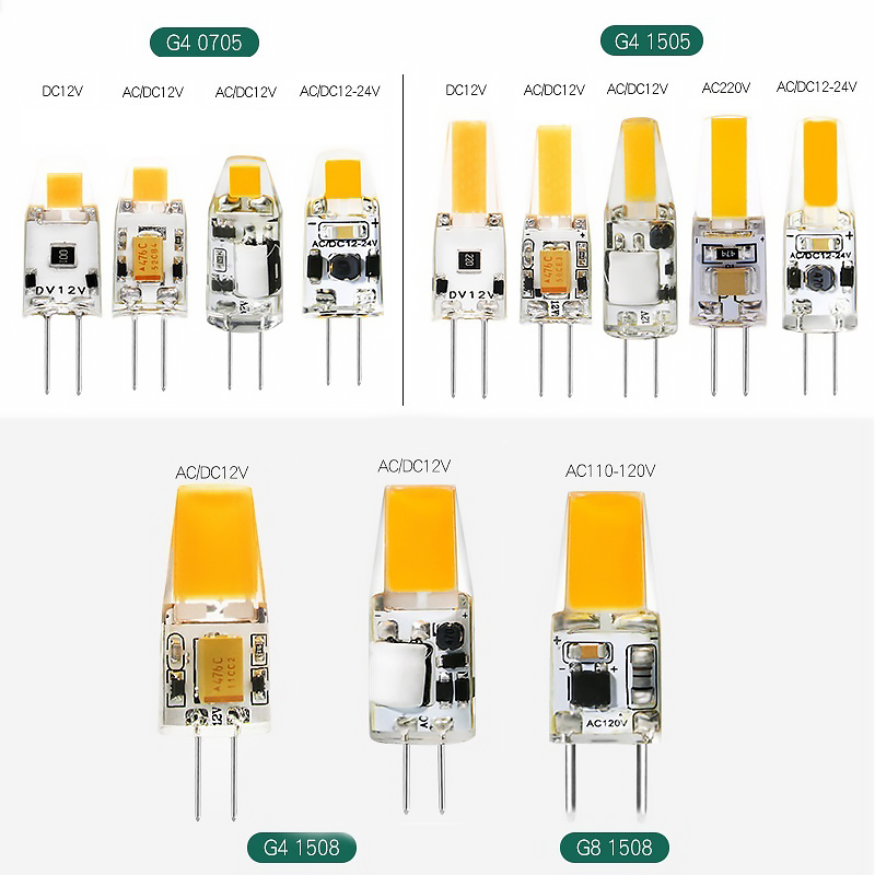High-quality G4 LED Lamp COB 1505 Sapphire G9 LED Bulb AC/DC12V-24V Dimmable  No stroboscopic