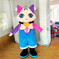 Personnages de dessins animés de conception personnalisée chat mignon coloré entreprise événement commercial Promotion mascotte accessoires de vêtements