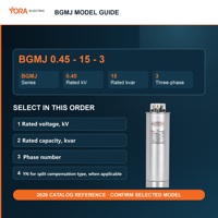 Condensateur de puissance auto-réparateur cylindrique BGMJ, type de compensation de phase divisée, 230V 5kvar monophasé