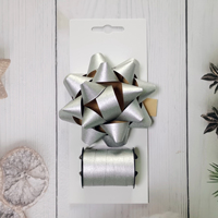 Nœuds en papier personnalisés écologiques pour décorations de Noël, de fêtes et de cadeaux, motifs floraux et étoiles, couleurs or, argent, rouge, vert, bleu