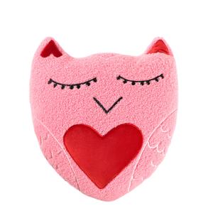 Özel sevimli sevgililer günü pembe baykuş yastıklar kırmızı aşk nakış yama dekorasyon yastıkları - Product Image 1