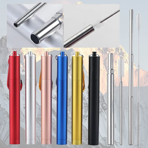 Nhỏ Moq Xách Tay 20 * Thép Không Gỉ 304 Cấp Thực Phẩm Kính Thiên Văn Rơm Bộ * 14 Với Trường Hợp Và Bàn Chải Thanh Phụ Kiện Cho Sử Dụng Ngoài Trời - Product Image 1