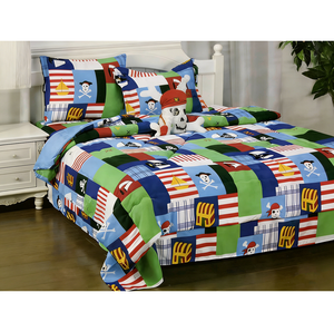 Ensemble de literie complet pour enfants, 4 pièces, imprimé de dessins animés, respirant, personnalisable, pour filles et garçons, 1 couette, 2 taies d'oreiller - Product Image 6