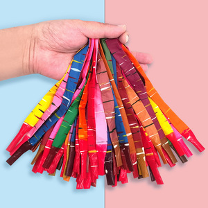Multicolor Long Strip Decorative Balloon 9-Inch Geometry Pattern Emulsion Material April Fool's Day Party Decor - Product Image 1