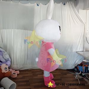 Funtoys alta calidad personalizar conejo blanco <span class=keywords><strong>pareja</strong></span> piel Pascua mascota <span class=keywords><strong>disfraz</strong></span> conejito Mascotte Cosplay carnaval Halloween para adultos - Product Image 2