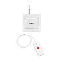 Système d'Appel Infirmier Sans Fil 1 Récepteur + 12 Boutons d'Appel avec Poignée de Tirage 433 MHz Longue Portée pour Restaurant, Maison de Retraite, Clinique