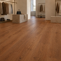 Plancher en bois de chêne à larges lames approuvé ISO 9001 pour salon de ferme moderne