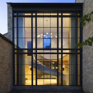 一体式玻璃幕墙系统防风外部铝框架结构双钢化中空玻璃