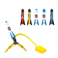 Tire jusqu'à 100 pieds lance-roquettes jouet en plastique lance-roquettes jouets pour enfants